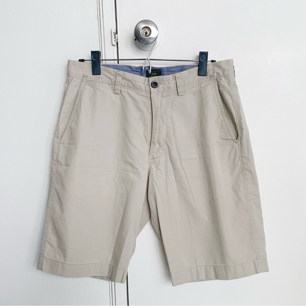 J. Crew Club tan chino shorts 11” classic preppy resort vacation beach summer 30